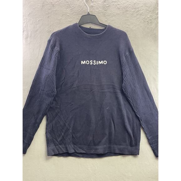 Mossimo Supply Knitted crew-neck sweater Navy blue Men's large - Picture 1 of 5